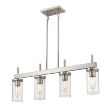 Golden 7011-LP PW-CLR - Golden Lighting Winslett 4-light Island Light in Pewter